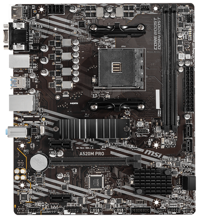 PLACA BASE MSI A520M PRO AM4 MATX 2XDDR4 - detalle
