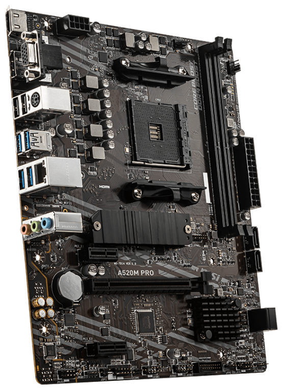 PLACA BASE MSI A520M PRO AM4 MATX 2XDDR4 - detalle