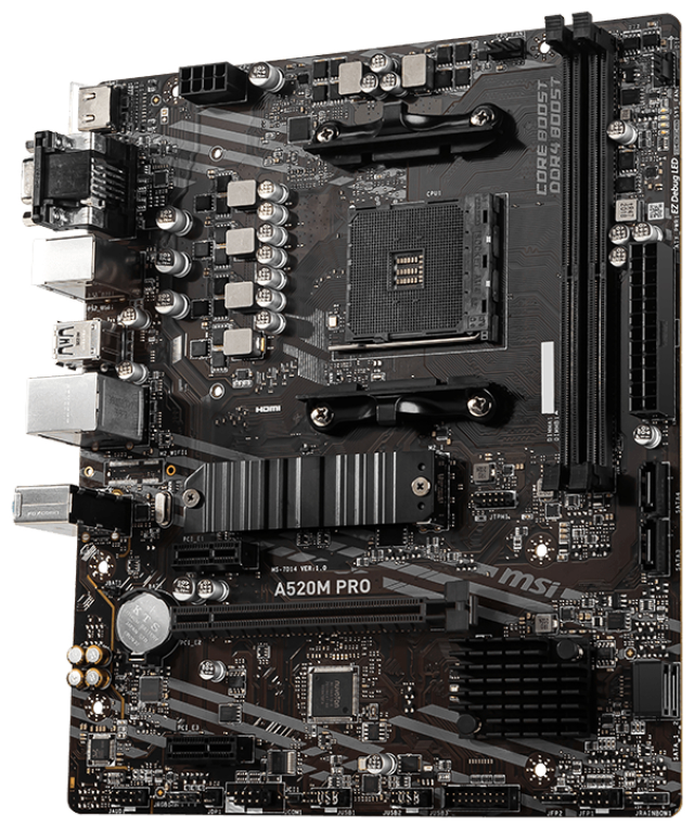 PLACA BASE MSI A520M PRO AM4 MATX 2XDDR4 - detalle