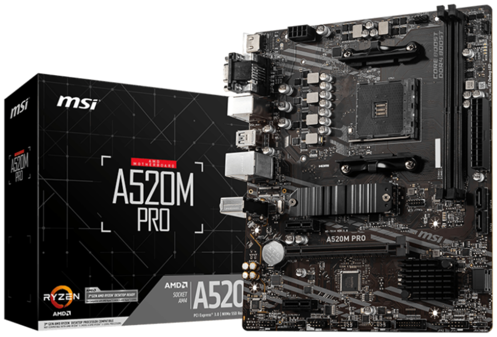 PLACA BASE MSI A520M PRO AM4 MATX 2XDDR4