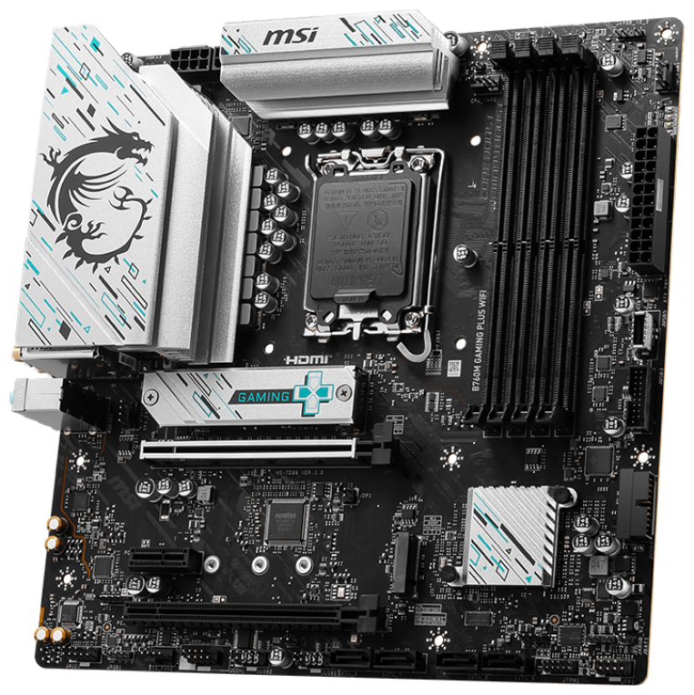PLACA BASE MSI B760M GAMING PLUS WIFI 1700 MATX 4XDDR5 - detalle