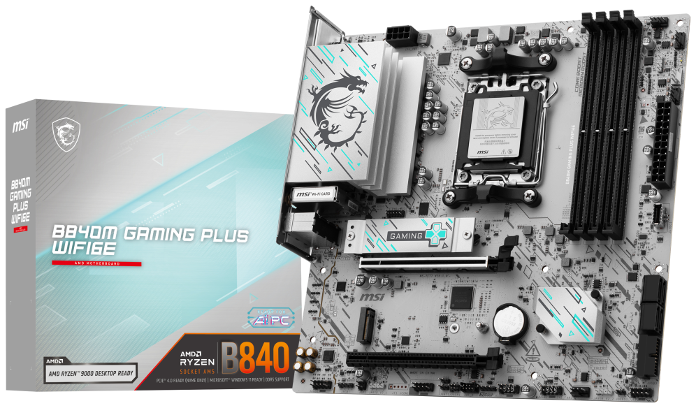 PLACA BASE MSI B840M GAMING PLUS WIFI6E M-ATX AM5 DDR5 - detalle
