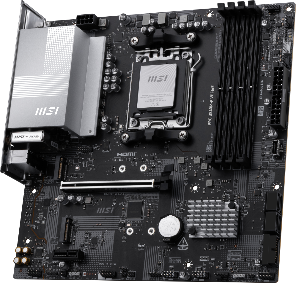 PLACA BASE MSI B840M-P WIFI6E AM5 DDR5 - detalle