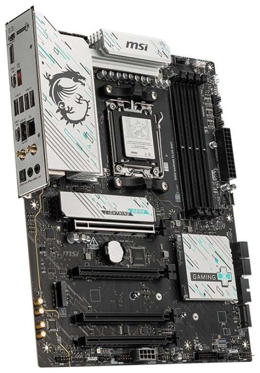PLACA BASE MSI B850 GAMING PLUS WIFI PCI-E x16 Gen5, M.2 Gen5 - detalle