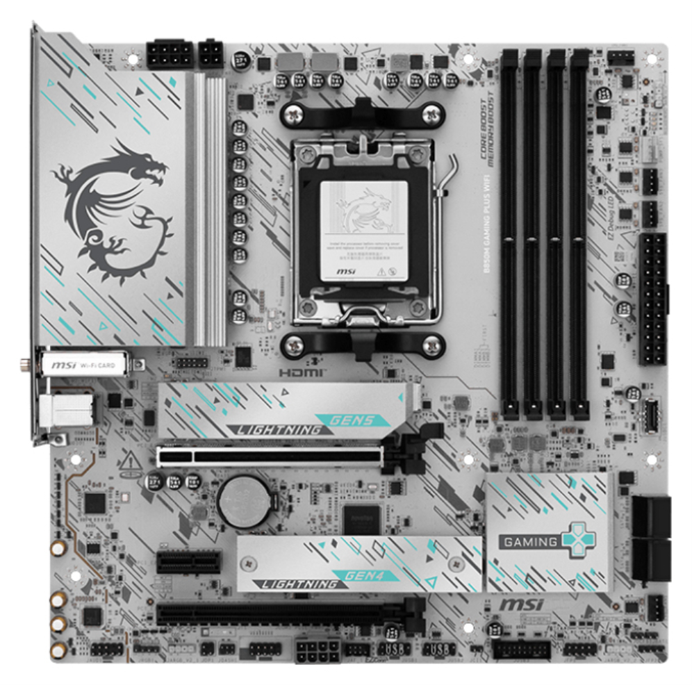 PLACA BASE MSI B850M GAMING PLUS WIFI PCI-E x16 Gen5, M.2 Gen5 - detalle