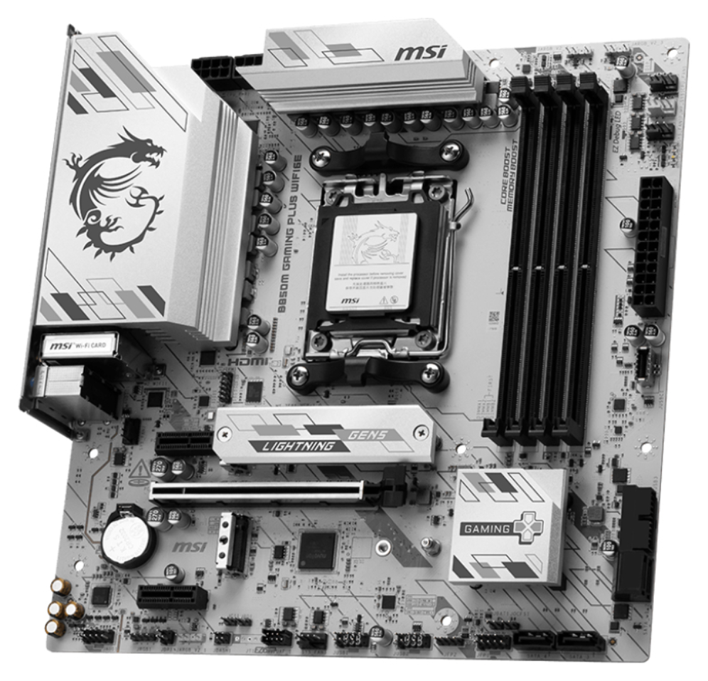 PLACA BASE MSI B850M GAMING PLUS WIFI6E PCI-E x16 Gen5, M.2 Gen5 - detalle