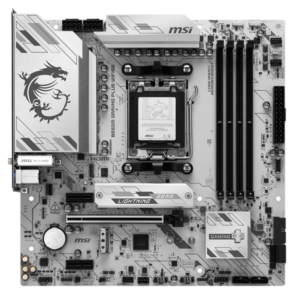PLACA BASE MSI B850M GAMING PLUS WIFI6E PCI-E x16 Gen5, M.2 Gen5 - detalle
