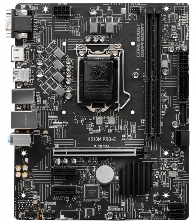 PLACA BASE MSI H510M PRO-E 1200 MATX 2XDDR4 - detalle