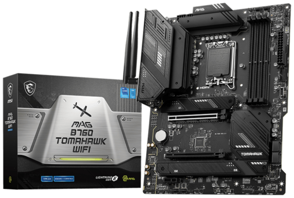 PLACA BASE MSI MAG B760 TOMAHAWK WIFI 1700 ATX 4XDDR5