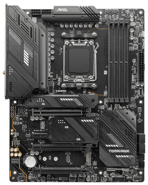 PLACA BASE MSI MAG X670E TOMAHAWK WIFI AM5 ATX 4XDDR5 - detalle