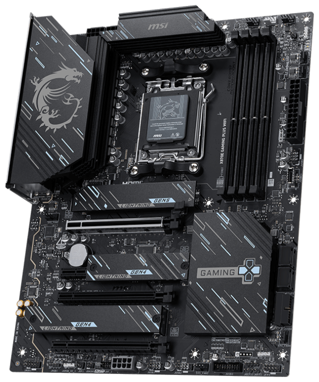 PLACA BASE MSI MPG X870E GAMING PLUS WIFI ATX AM5 4XDDR5 - detalle