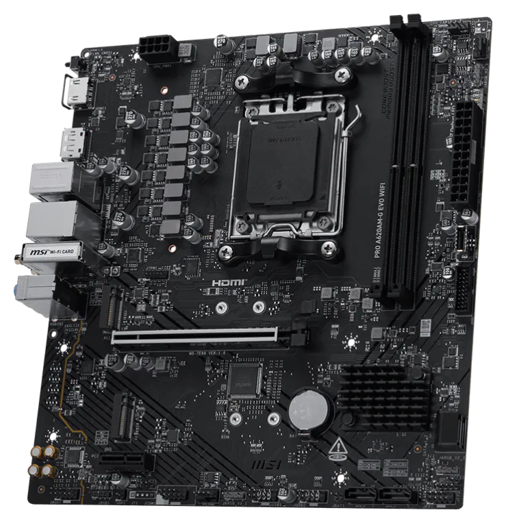 PLACA BASE MSI PRO A620AM-G EVO WIFI AMD DDR5 - detalle