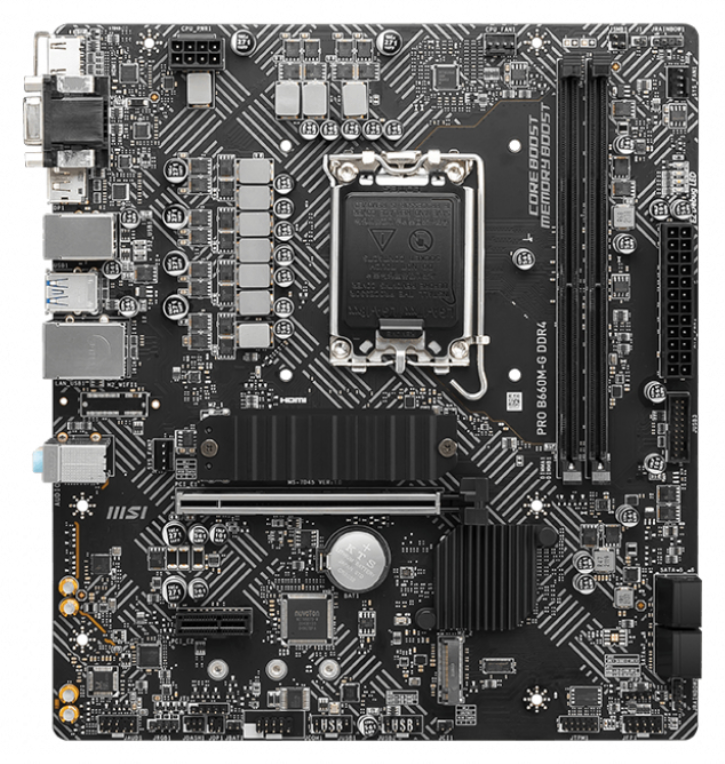 PLACA BASE MSI PRO B660M-G 1700 MATX 2XDDR4 - detalle