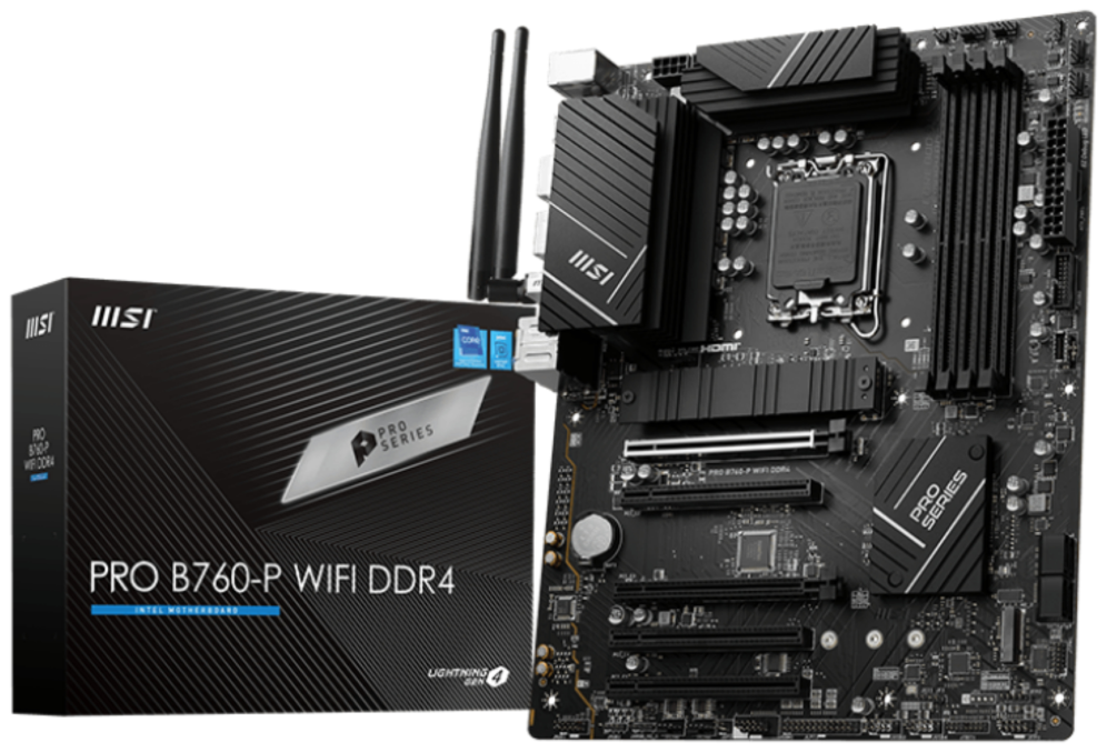 PLACA BASE MSI PRO B760-P WIFI 1700 ATX 4XDDR4