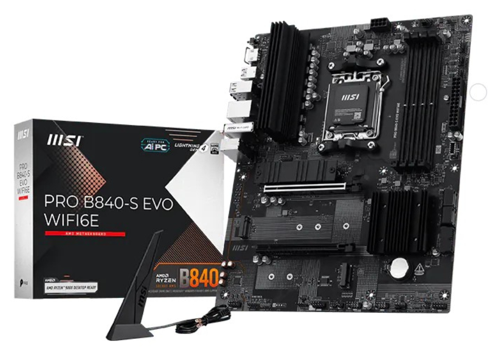PLACA BASE MSI PRO B840-S EVO WIFI6E AM5 4XDDR5