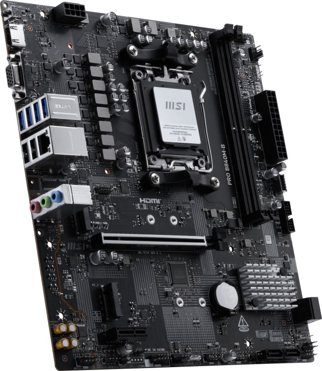 PLACA BASE MSI PRO B840M-B M-ATX AM5 DDR5 - detalle