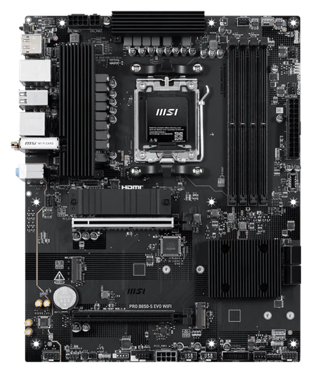 PLACA BASE MSI PRO B850-S EVO WIFI AM5 DDR5