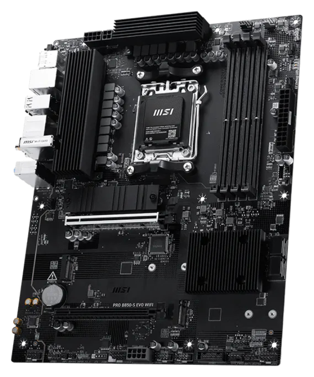PLACA BASE MSI PRO B850-S EVO WIFI AM5 DDR5 - detalle