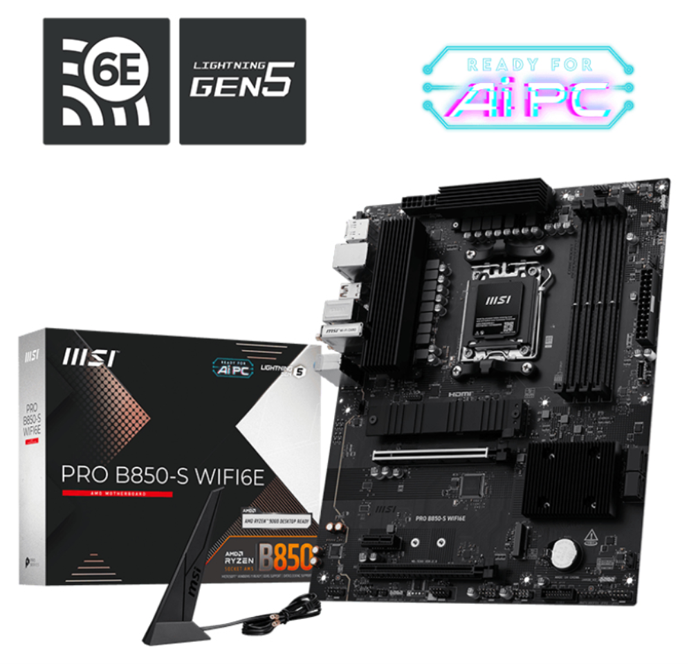 PLACA BASE MSI PRO B850-S WIFI6E - detalle