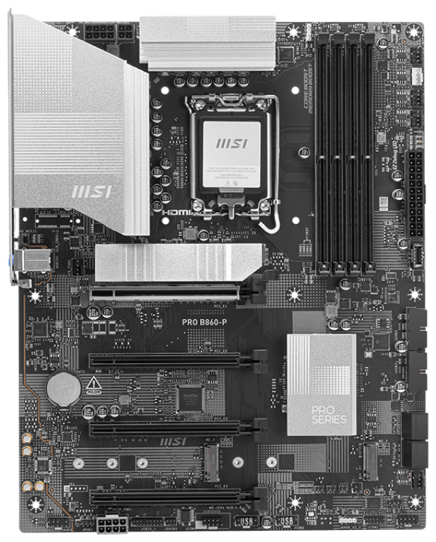 PLACA BASE MSI PRO B860-P ATX DDR5 1851 - detalle