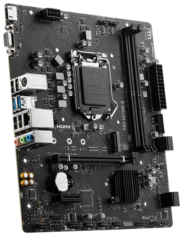 PLACA BASE MSI PRO H510M-B 1200 SOLO 10ª MATX 2XDDR4 - detalle