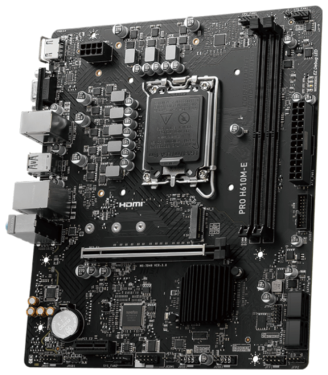 PLACA BASE MSI PRO H610M-E 1700 MATX 2XDDR5 - detalle