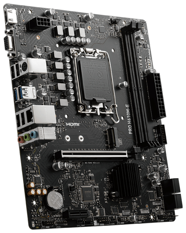 PLACA BASE MSI PRO H610M-E 1700 MATX 2XDDR5 - detalle