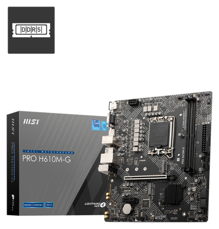 PLACA BASE MSI PRO H610M-G 1700 MATX 2XDDR5