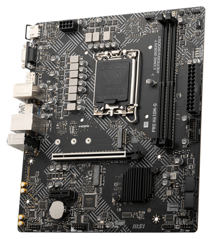 PLACA BASE MSI PRO H610M-G 1700 MATX 2XDDR5 - detalle