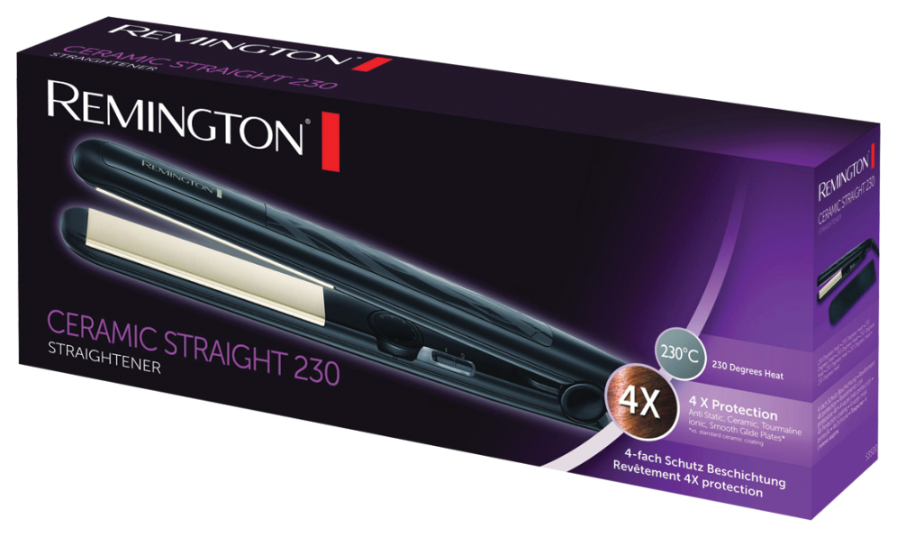 PLANCHA DE PELO REMINGTON S3500 CERAMICO CABLE GIRATORIO NEGRO - detalle