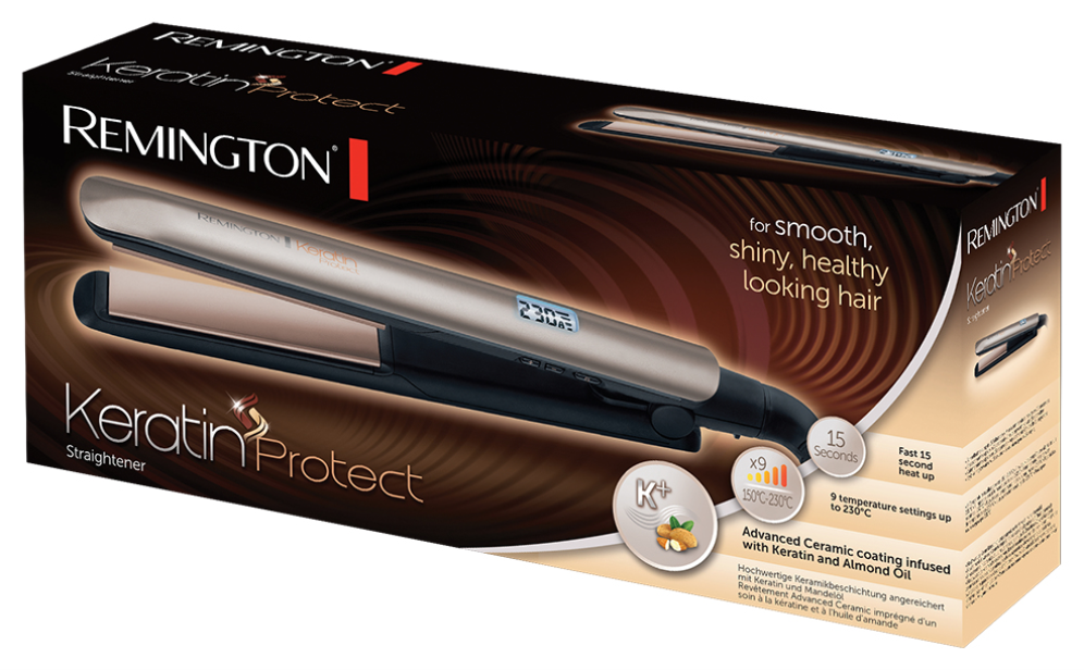 PLANCHA DE PELO REMINGTON S8540 KERATIN PROTECT - detalle