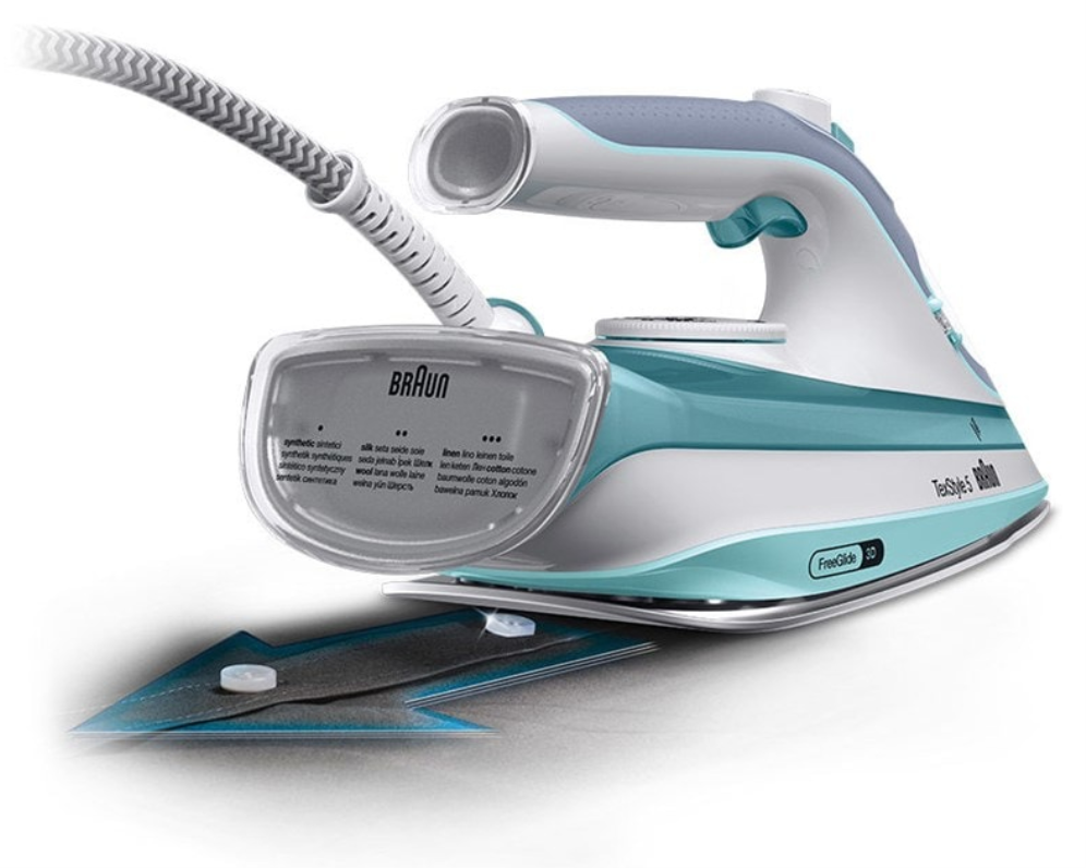 PLANCHA DE VAPOR BRAUN TEXSTYLE 5 SI5017GR 2700W GRIS-TURQUESA - detalle