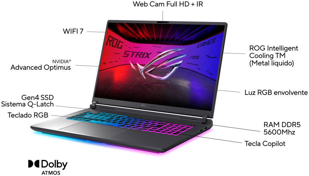 PORTATIL ASUS ROG STRIX G815JMR-S8051 i7-14650HX 32GB 1TB RTX5060 18"WUXGA FDOS - detalle