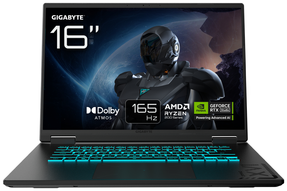 PORTATIL GIGABYTE A16 3VHK3PT864SD R7 260 32GB 1TB RTX5060 16"WUXGA FreeDOS - detalle
