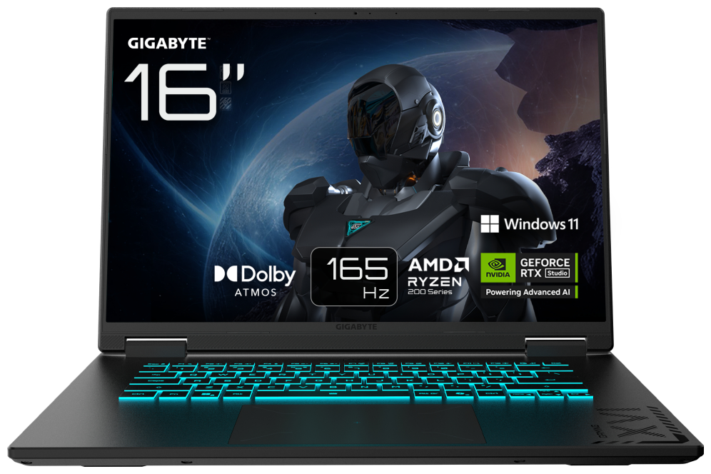 PORTATIL GIGABYTE A16 3VHK3PT864SD R7 260 32GB 1TB RTX5060 16"WUXGA FreeDOS - detalle