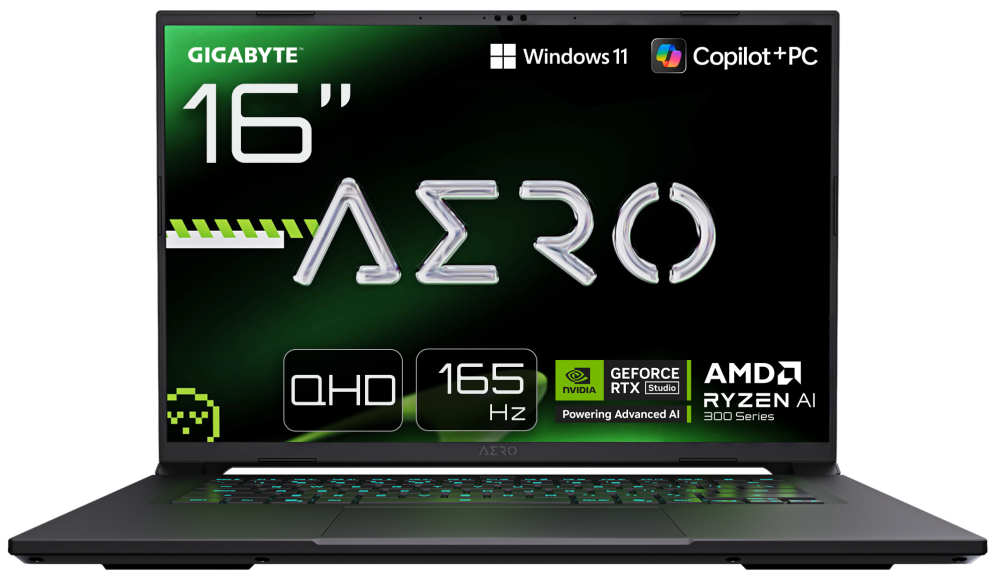 PORTATIL GIGABYTE AERO X16 1VH93PTC94AH AI 7 350 RTX5060 16GB 1TB 16" WQXGA W11H - detalle