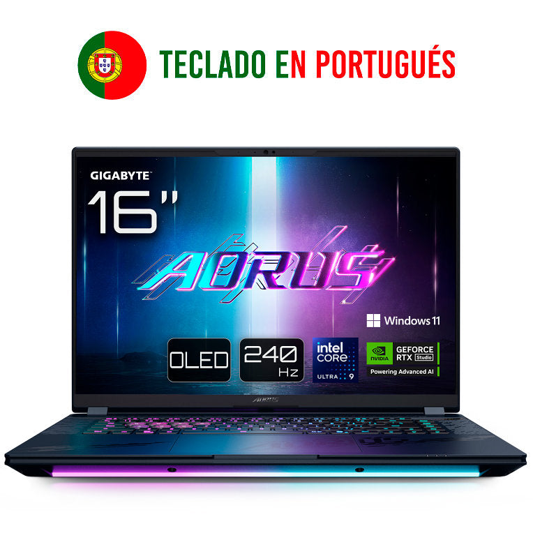 GIGABYTE AORUS MASTER 16 BZHC6PTE64SP ordenador portatil Intel Core Ultra 9 275HX Portátil 40.6 cm (16") WQXGA 32 GB DDR5-SDRAM 1 TB SSD NVIDIA GeForce RTX 5090 Wi-Fi 7 (802.11be) Windows 11 Pro Negro