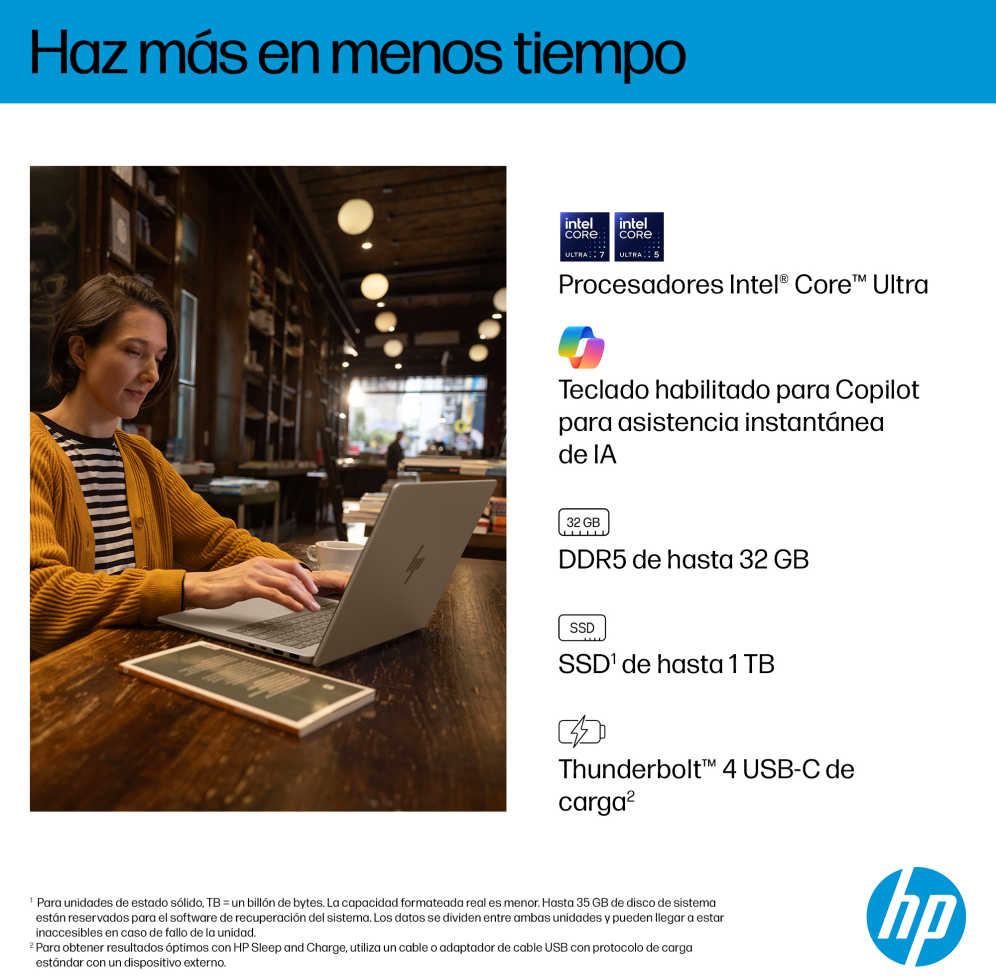 PORTATIL HP OMNIBOOK 7 14-fr0011ns U5-225U 16GB 1TB 14"OLED W11H - detalle