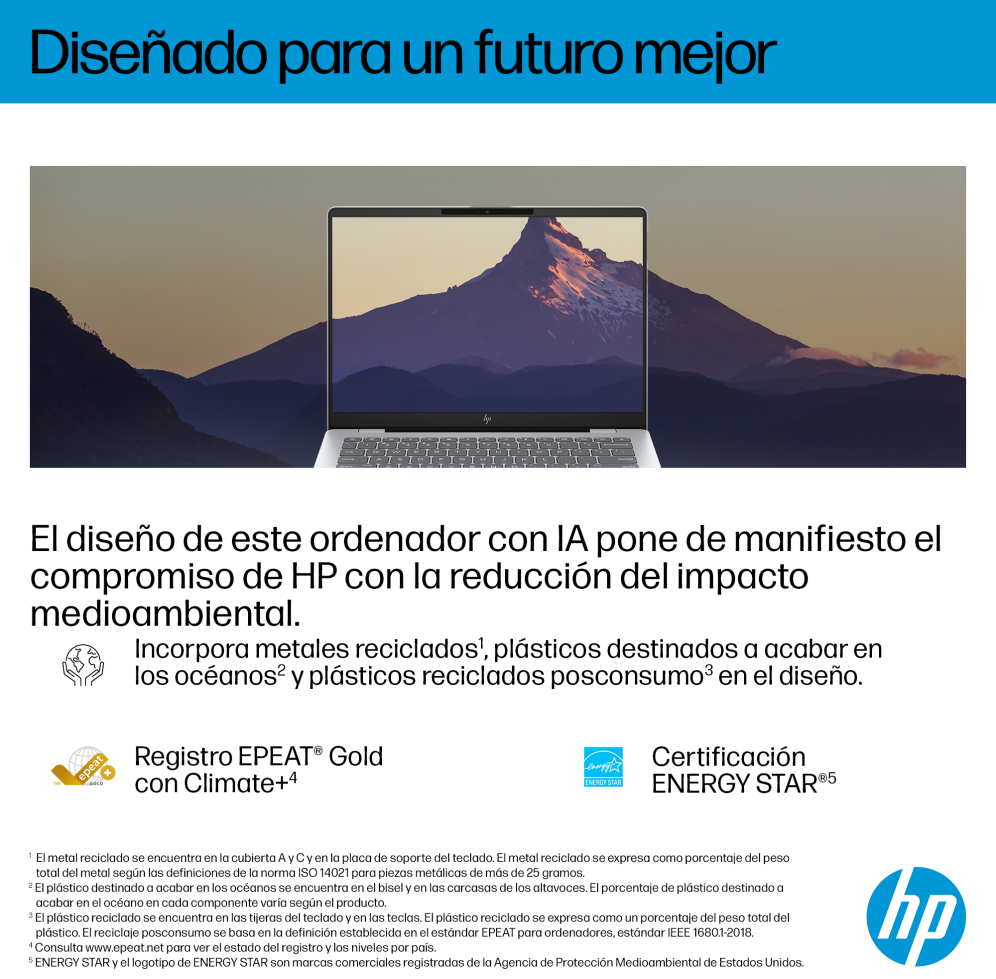 PORTATIL HP OMNIBOOK 7 14-fr0011ns U5-225U 16GB 1TB 14"OLED W11H - detalle