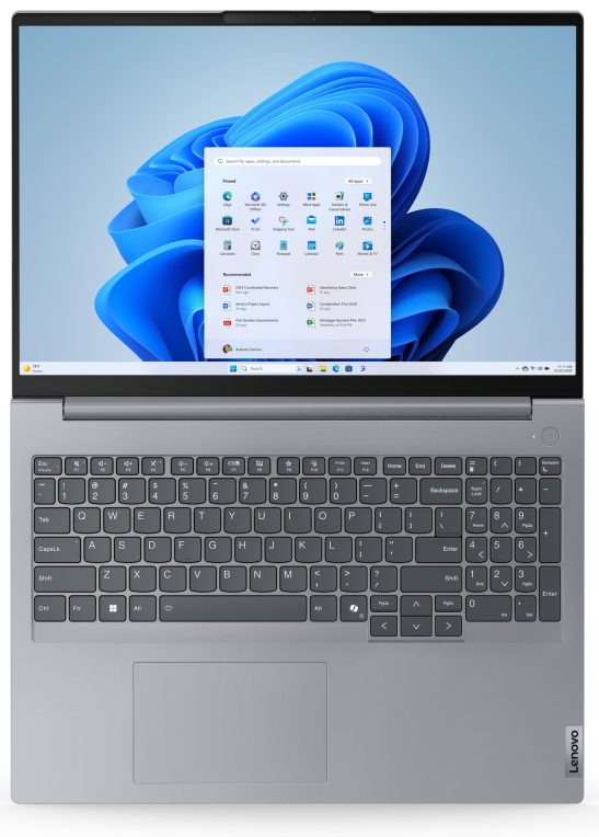 PORTATIL LENOVO THINKBOOK 16 G7 ARP R5-7535HS 16GB 512GB 16" W11P - detalle