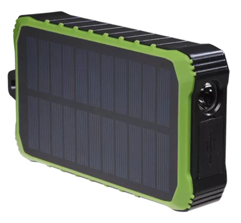 POWEBANK DENVER SOLAR DE 10000MAH CON MANIVELA MANUAL - detalle