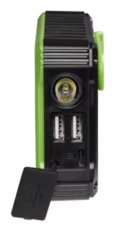 POWEBANK DENVER SOLAR DE 10000MAH CON MANIVELA MANUAL - detalle