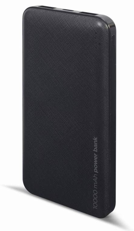 POWERBANK GEMBIRD 10000mAh 1x microUSB A 2x USB-A NEGRO - detalle