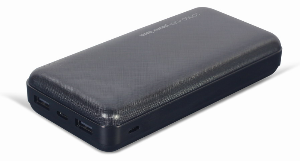 POWERBANK GEMBIRD 20000mAh 1x microUSB A 2x USB-A NEGRO - detalle