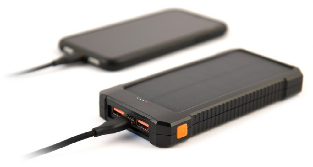 POWERBANK SOLAR GEMBIRD 10000 mAh NEGRO - detalle