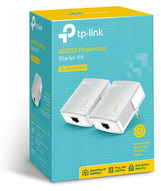 POWERLINE TP-LINK AV600 KIT 2 UDS 1 PORT - detalle