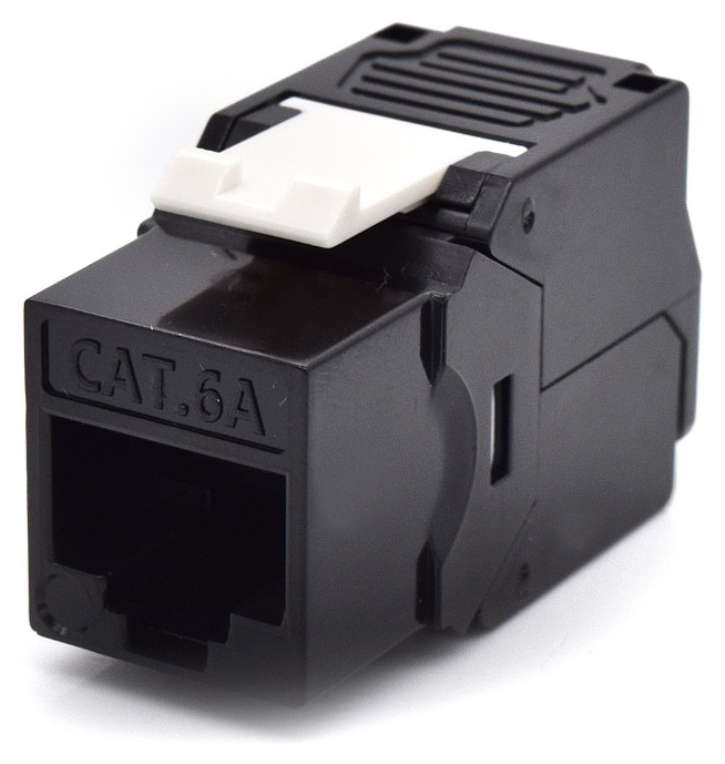 PRESA KEYSTONE WP CAT.6A UTP, TOOLLESS, COLOR NEGRO