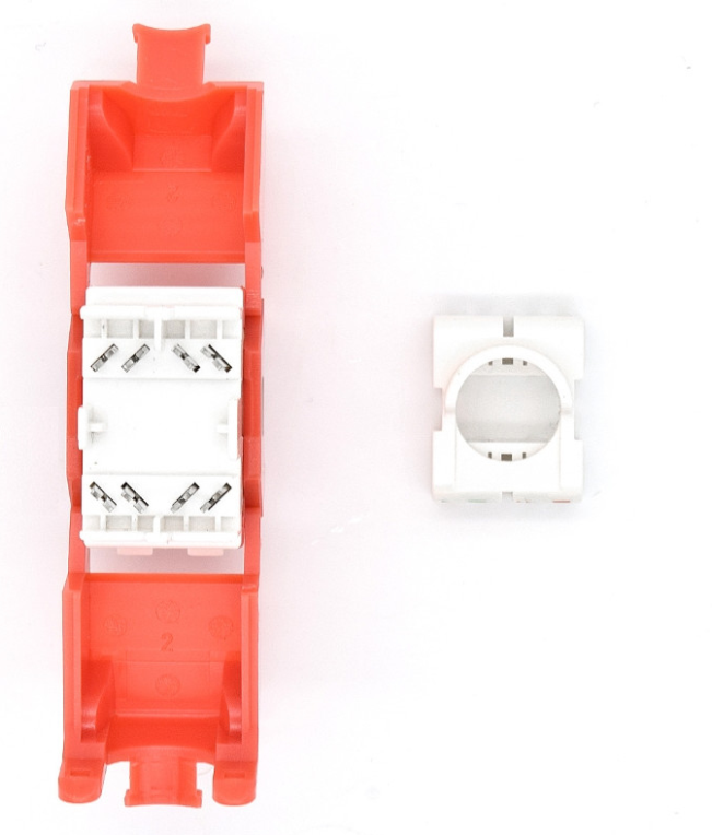 PRESA KEYSTONE WP CAT.6A UTP, TOOLLESS, COLOR ROJO - detalle