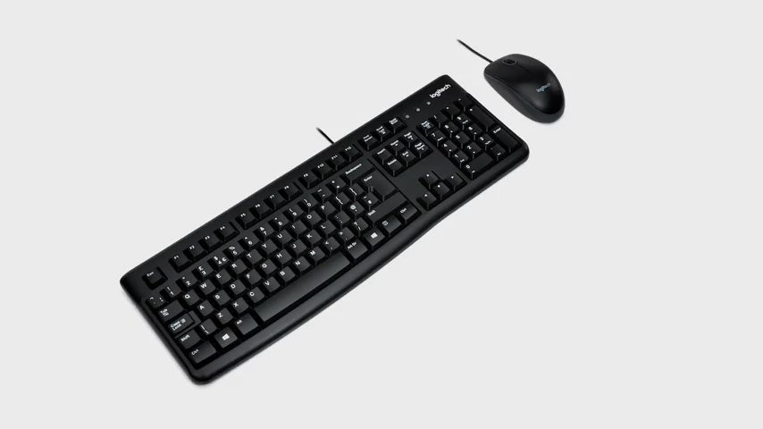 COMBO TECLADO RATON LOGITECH MK120 USB NEGRO - video