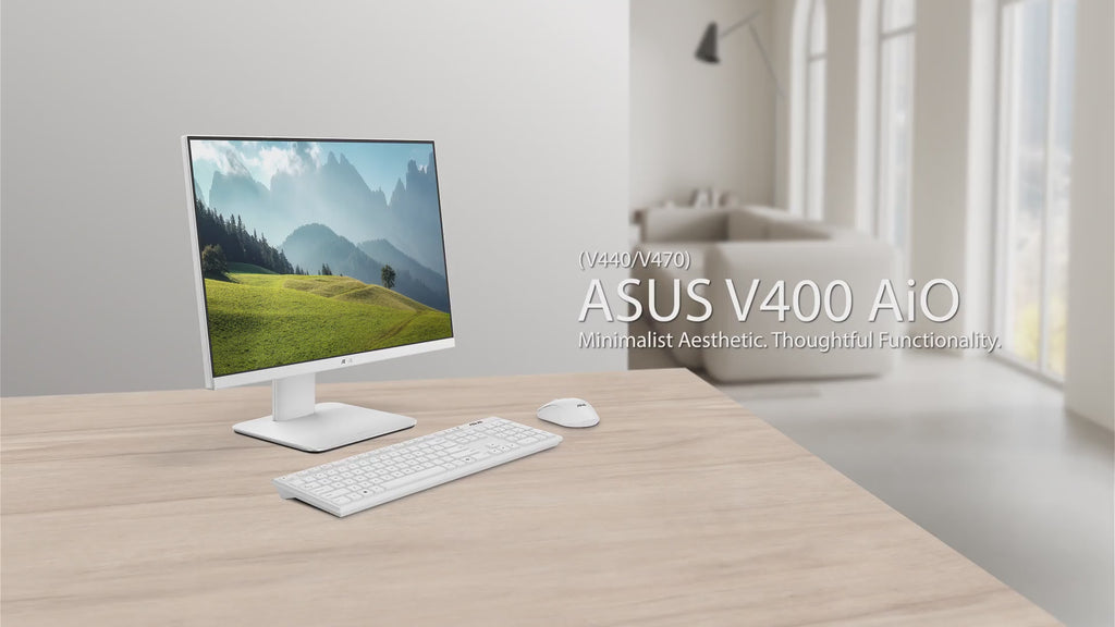 PC AIO ASUS V400 V470VAK-WPE1330 CORE 3 100U 8GB 512GB 27" FDOS BLANCO - video